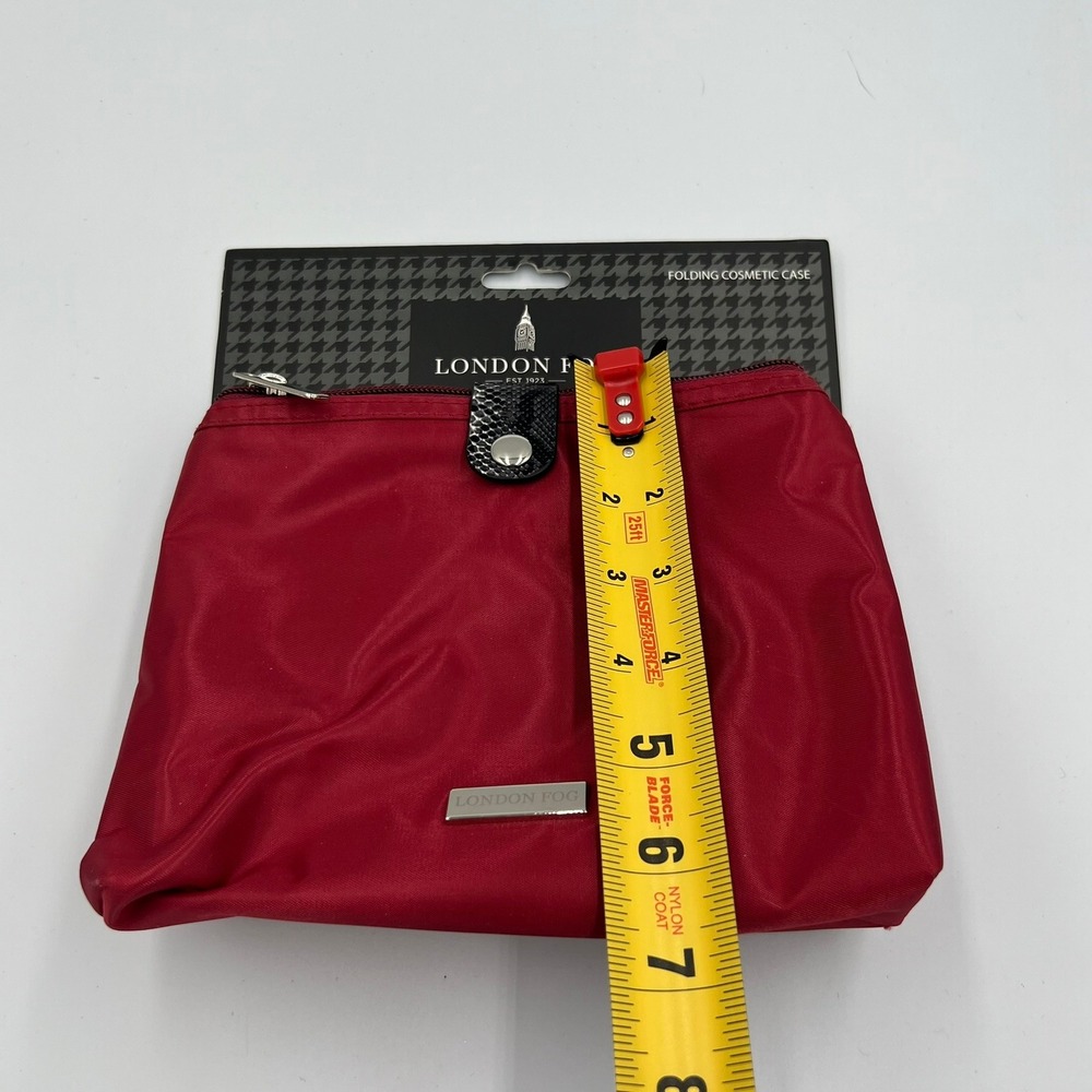 London Fog Folding Cosmetic Case Women OS Red Brand New Travel Makeup Bag - Picture 6 of 7